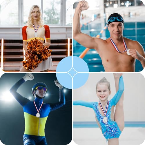 GeeRic Goldmedaille für Kinder, 12 Stück Gewinner Goldmedaillen für Schule Kinder Sieger Medallien Super Medallien Podium Kindergeburtstag Kinder lieben Diese Gold Medallien