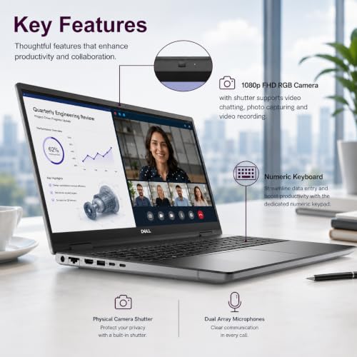 Image of Dell Precision 7680 Laptop, NVIDIA RTX 1000 Ada 6GB, i5-13600HX, 32GB DDR5 | 16 inch FHD+ Mobile Workstation, 512GB SSD, Intel 14-Core > Ultra 7 155H, Dell Pro Max, Engineer, Designer, Creator, Win 11 Pro
