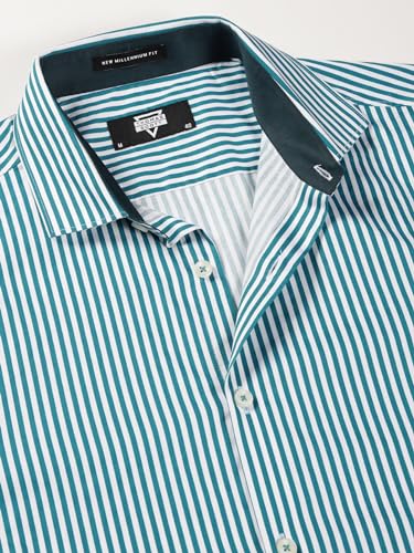 Image of Thomas Scott Men's | Stripes | Full Sleeve | Slim Fit | 100% Cotton | Cutaway | Formal Shirt
