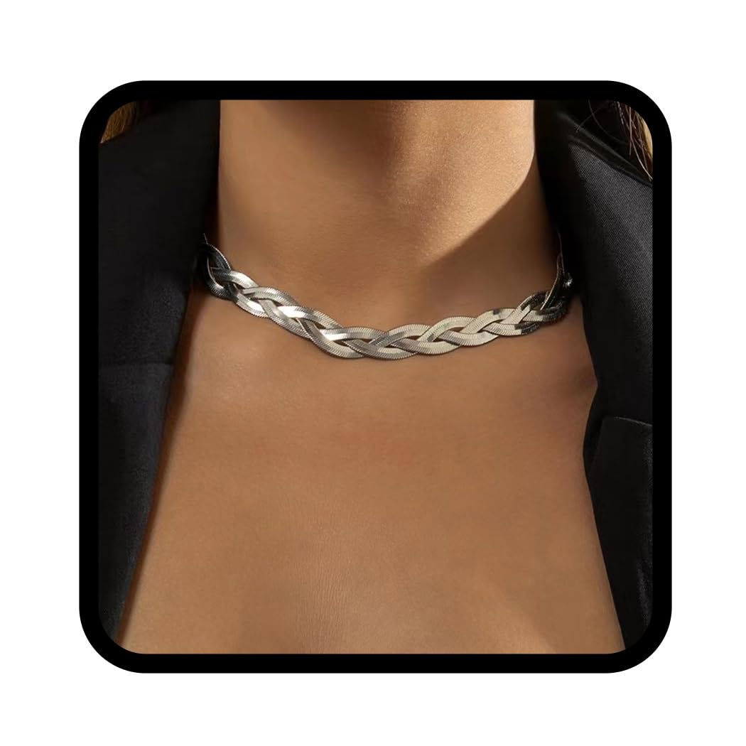 Handcess Collar bohemio gargantilla dorada collar de playa cadena de serpiente para mujeres y niñas
