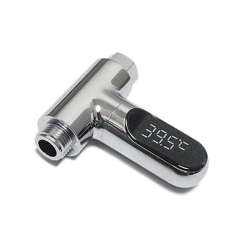 Termómetro digital de baño de agua de ducha, termómetro de ducha, pantalla digital LED de 0  212.0 F para baño de bebé, pantalla giratoria para el