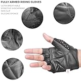 Kango Mesh Weight Lifting Padded Leather Gloves Training Cycling Gym Workout Glove Black S-004P