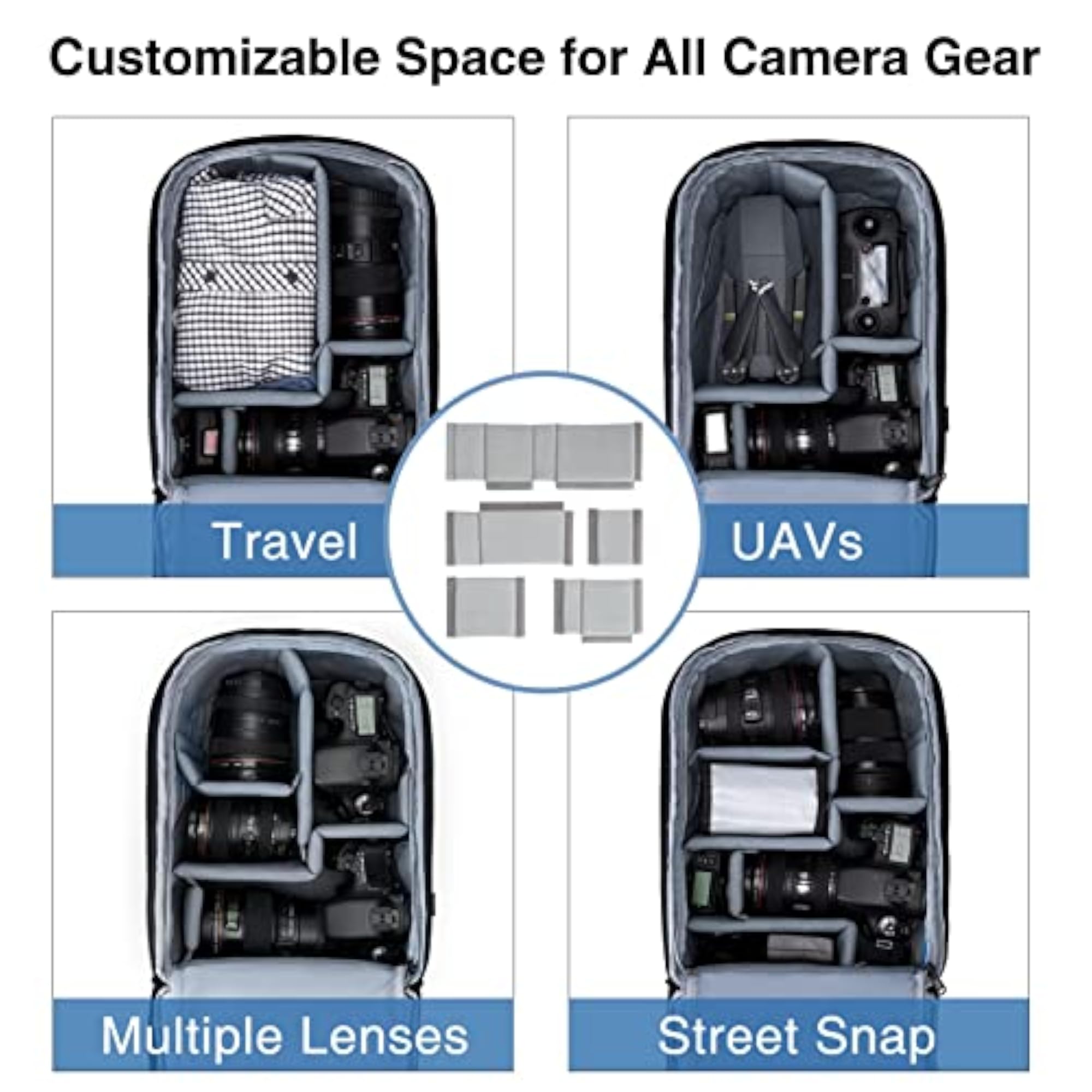 Water Resistant DSLR Camera Bag with Tripod Holder