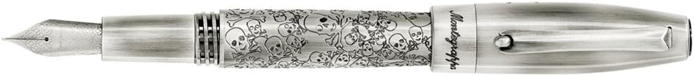 Montegrappa Fortuna Skull Silver Fountain Pen Medium