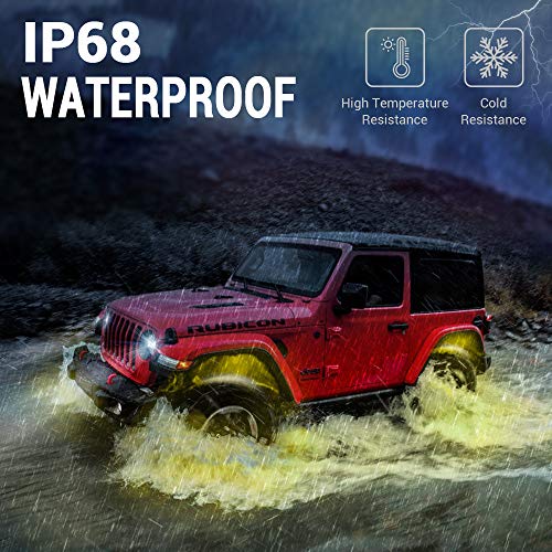 Mictuning Rgb Rock Lights With Rf Remote Control Multicolor Neon Underglow Led Lighting Kit - 8 Pods #TOP3