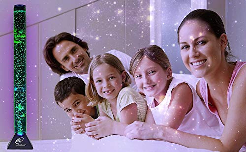 Lightahead Extra Large 4 Ft Led Fantasy Bubble Fish Tube Fake Aquarium With Remote Control,10 Fish & 20 Color Light Effects. The Ultimate Sensory Lamp. #TOP3