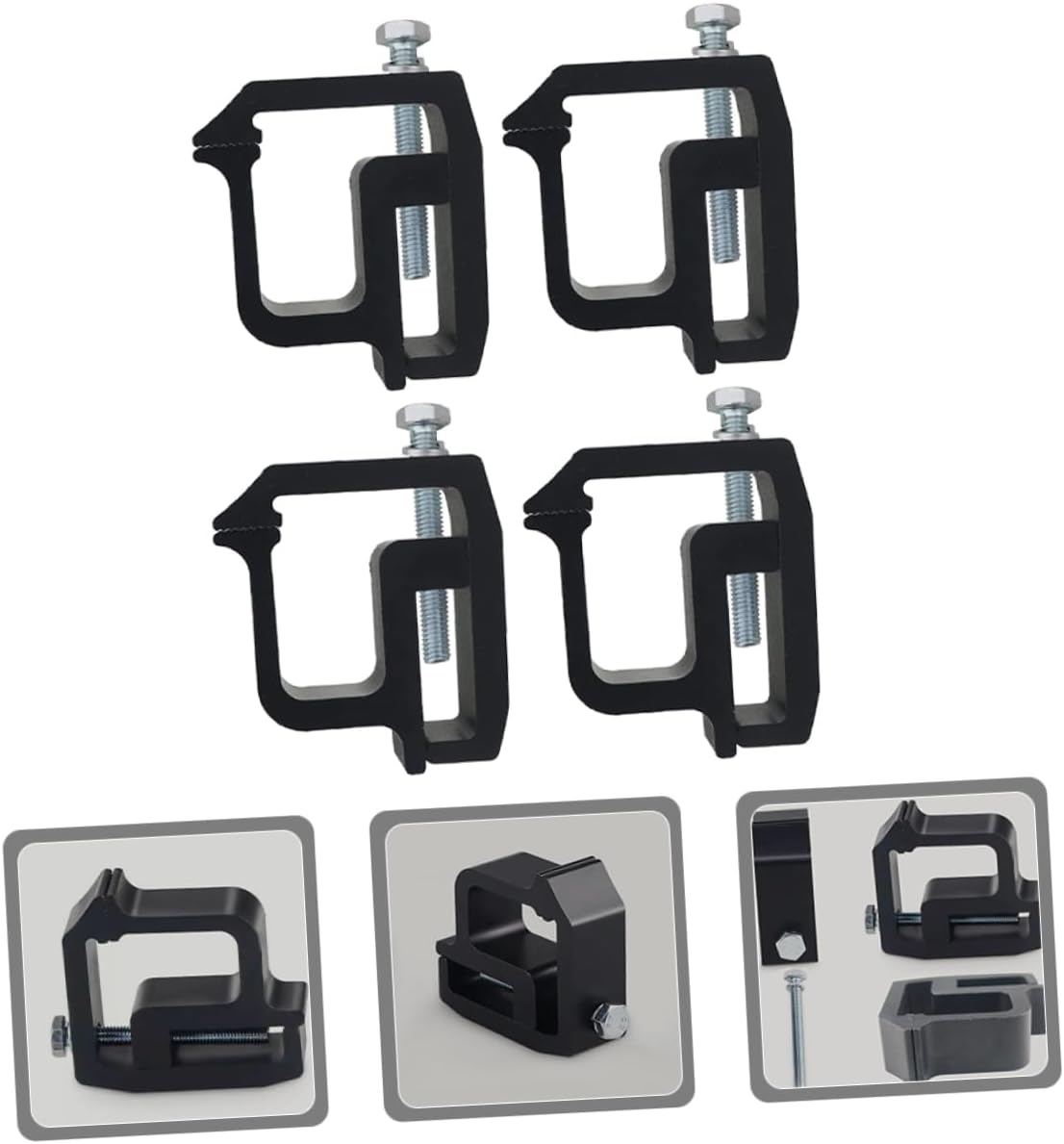 4pcs Heavy Duty Truck Topper Clamps Truck Topper Ladder Rack Clamp Aluminum Alloy Camper Shell Parts