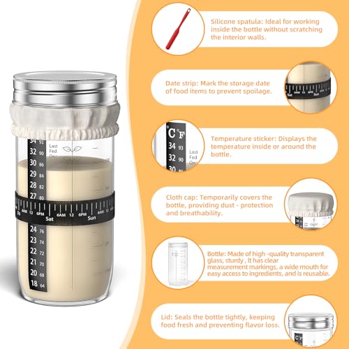 Kit de démarrage au levain contre les pains ratés : bocal 680g compatible four de chauffage