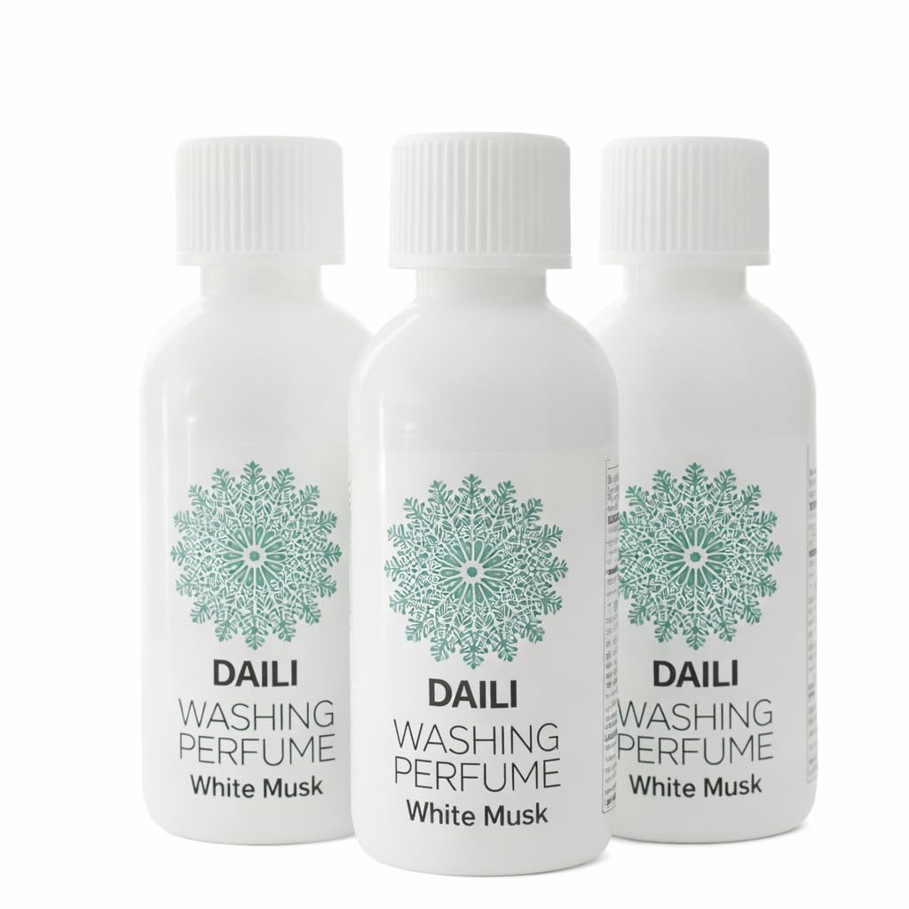 Parfum de Linge Musc Blanc – Lot de 3 x 150ml – Booster de Senteur pour Machine à Laver – Fraîcheur Intense Longue Durée – Compatible Lessive Adoucissant – Pour Vêtements, Linge de Maison, Rideaux