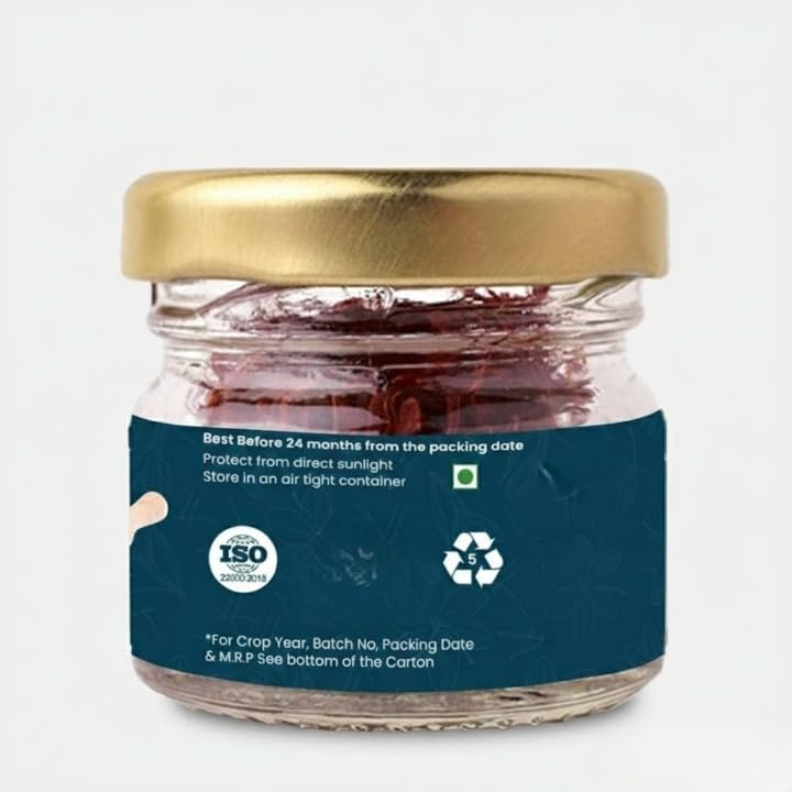 Original Kashmiri Saffron, Certified Pure Kashmiri Kesar, Untouched Grade A++Threads, Best Gift During Pregnancy For Pregnant Women 1g