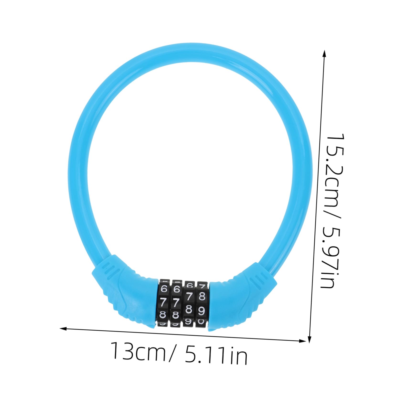 NAMOARLY 4pcs Bike Supply Anti-Theft Bike Chain Locks Waterproof Easy to Use Black Blue Green Orange