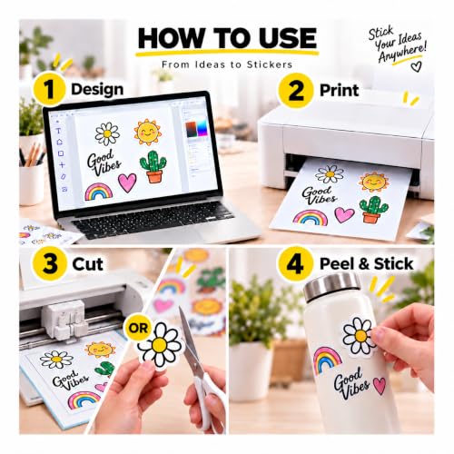 Printable Vinyl Sticker Paper for Inkjet Printer - image 4