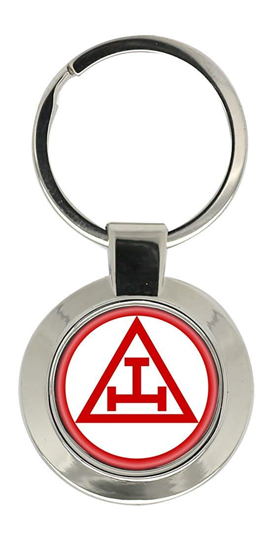 Giftshop Uk Unisex Silver Coloured Metal Royal Arch Masonry Triple Tau Key Ring