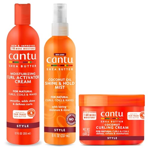 Cantu Crème et Brume de Coco pour une brillance et tenue maximale