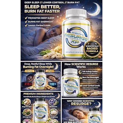 Scientific Resurge XP Deep Sleep Support Formula 120 Capsules (3 Pack) Sleeping melatonin