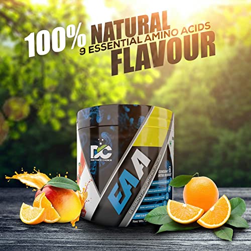 Image of DC DOCTORS CHOICE EAA (Essential Amino Acids) BCAA for Intra-Workout /Post Workout 300grams (Orange & Mango Blast, 60 Serving)