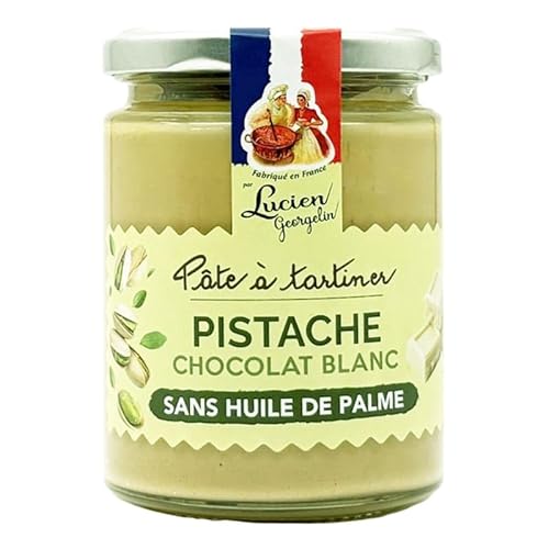 Lucien Georgelin Pâte à tartiner pistache et chocolat blanc 330g - Sans huile de palme