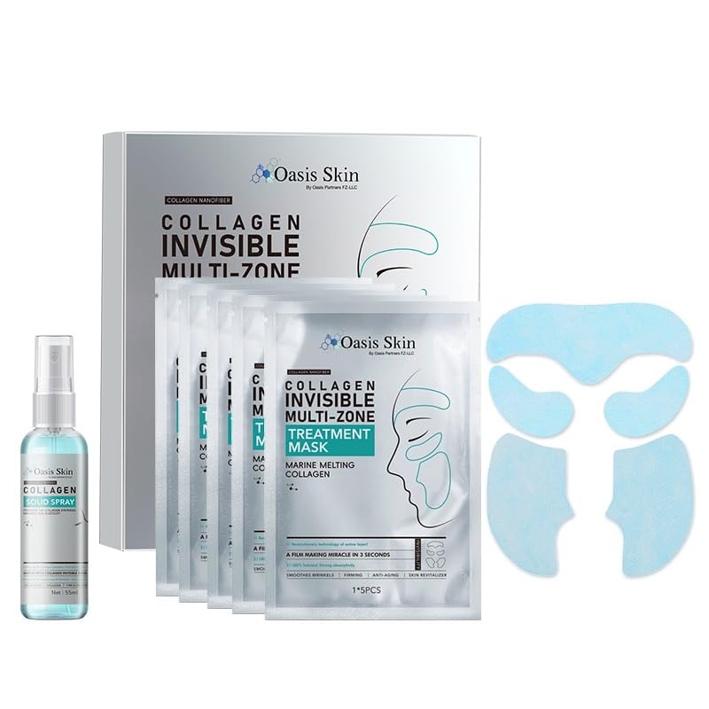 Oasis Skin10 Pcs Bio-Collagen Real Deep Mask, Overnight Mask, Bio Collagen Overnight Mask, for Pore Minimizing, Elasticity, Firming
