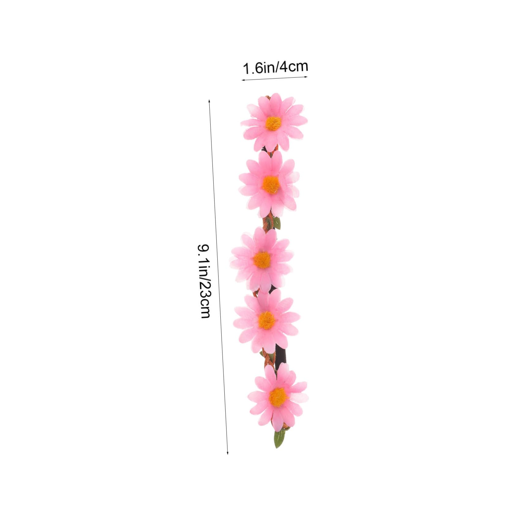 Healeved 20piezas Guirnalda De Flores Artificiales Para Cabello De Margaritas Ajustables Para Mujeres Accesorio Para Bodas Fiestas y Festivales