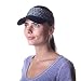 Womens Sun Visor Hat with Ponytail Hole Head-wrap for Active Lifestyle Women (Heather Black)