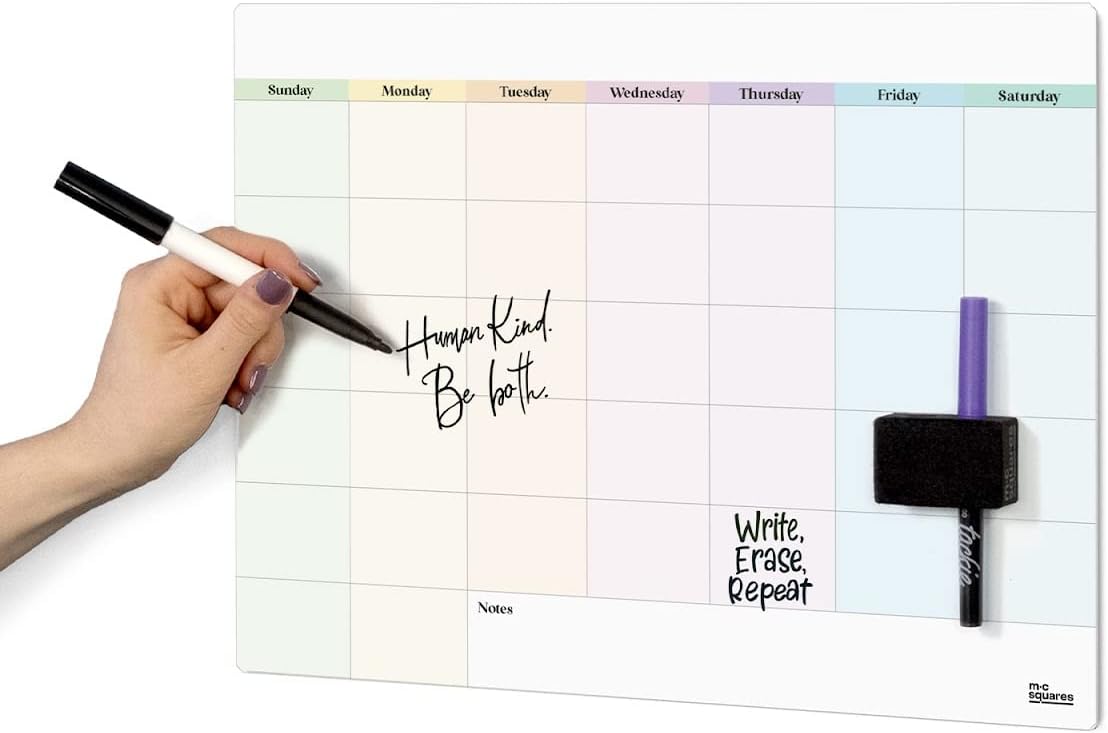 mcSquares Surfaces Desk Top Dry Erase Idea Organizer Eco Friendly