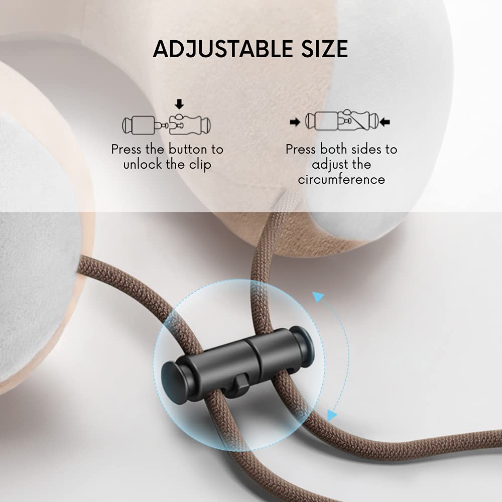 Masseur Cou et Cervical, Coussin de Massage Électrique, Oreiller de Voyage, Rechargeable par USB, Maison, Bureau et Voyage. (brun)