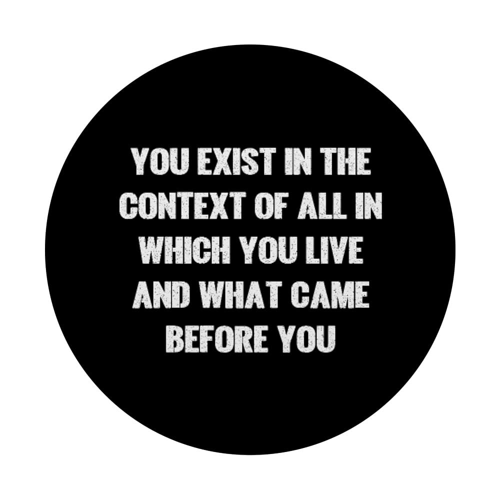 You Exist in the Context Funny Kamala Harris Quote PopSockets Swappable PopGrip, Black - Image 3