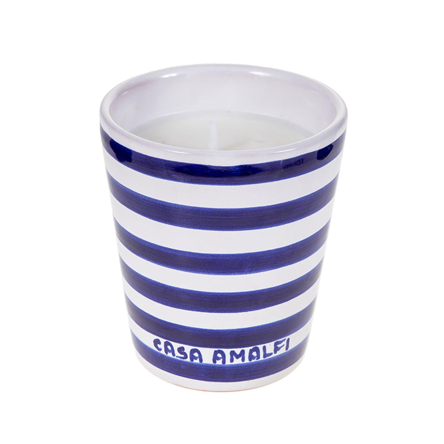 Casa Amalfi - Duftkerze aus Keramik Blue Grotto - Handbemalt - Made in Italy - 40-50 Brennstunden