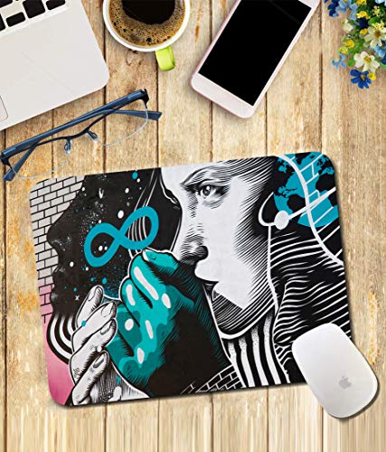 Image of WHATS YOUR KICK Abstract Pattern | Floral | Pattern | Rangoli | Printed Mouse Pad /Designer Waterproof Coating Gaming Mouse Pad for Computer /Laptop (Multi5)