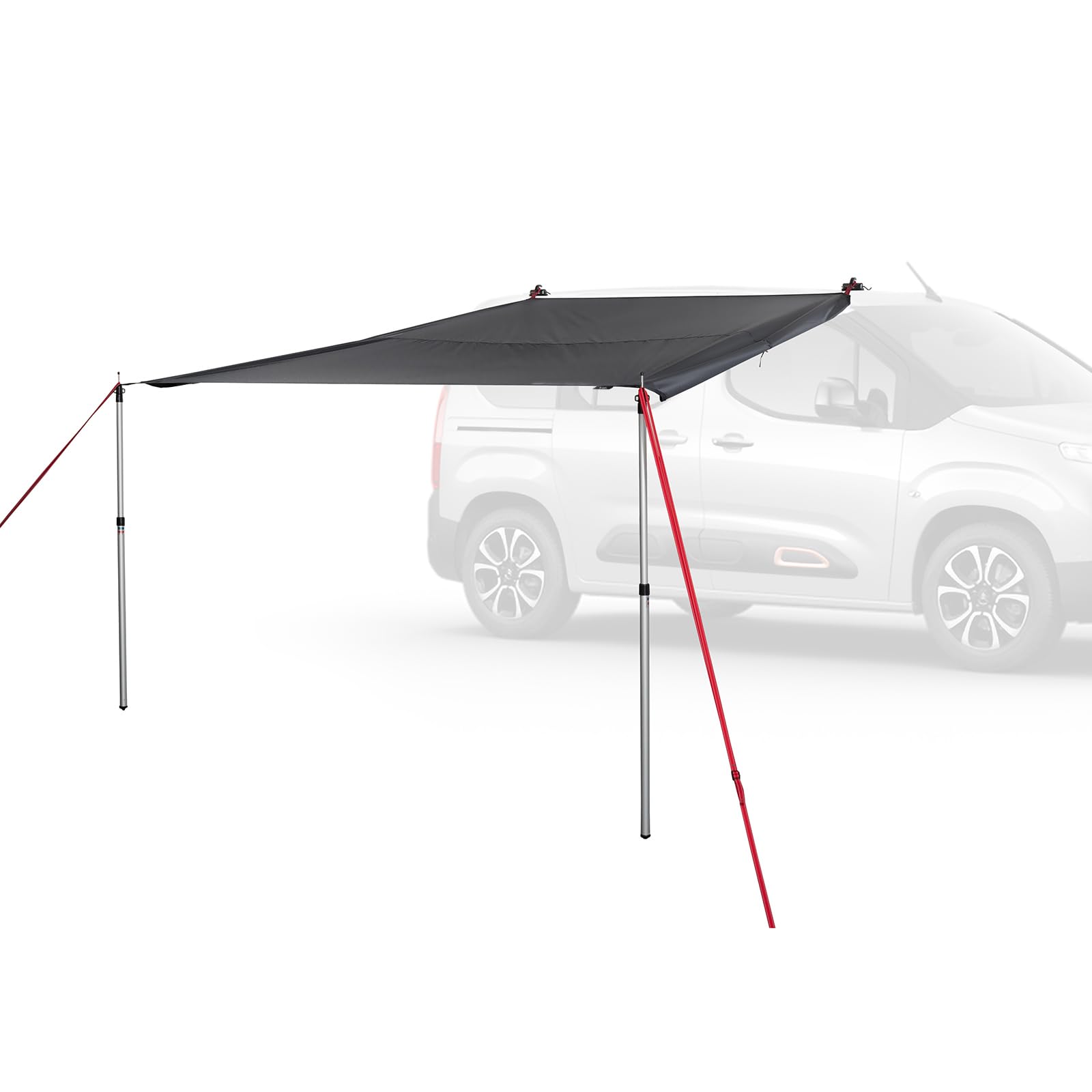 qeedo Motor Tarp Universal Sonnensegel mit UV80-Schutz, 250x250cm