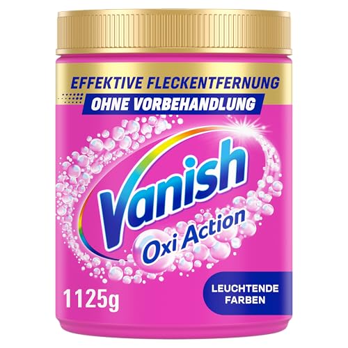 Vanish Oxi Action Pulver Pink 1 x 1 125 kg Fleckenentferner und Wäsche-Booster Pulver ohne Chlor Für bunte Wäsche