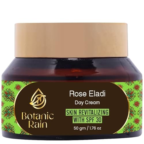 Botanic Rain Natural Face Moisturizer With Spf 30, Ayurvedic Vegan Organic Face Moisturizer With Spf With Rose & Eladi For Every Skin Type #TOP9