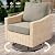 CAODOC 3 Pieces Outdoor Furniture Set Patio Bistro Rocking Chairs with Glass Side Table for Pool Beach Backyard Balcony Porch Deck Garden(Dark Grey)