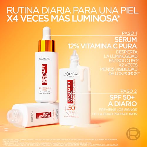 'oréal Professionnel Revitalift Clinical Fluide Hydratant Anti Uv Spf50+ 'oréal Paris Soin Visage 50 Ml - vue 8