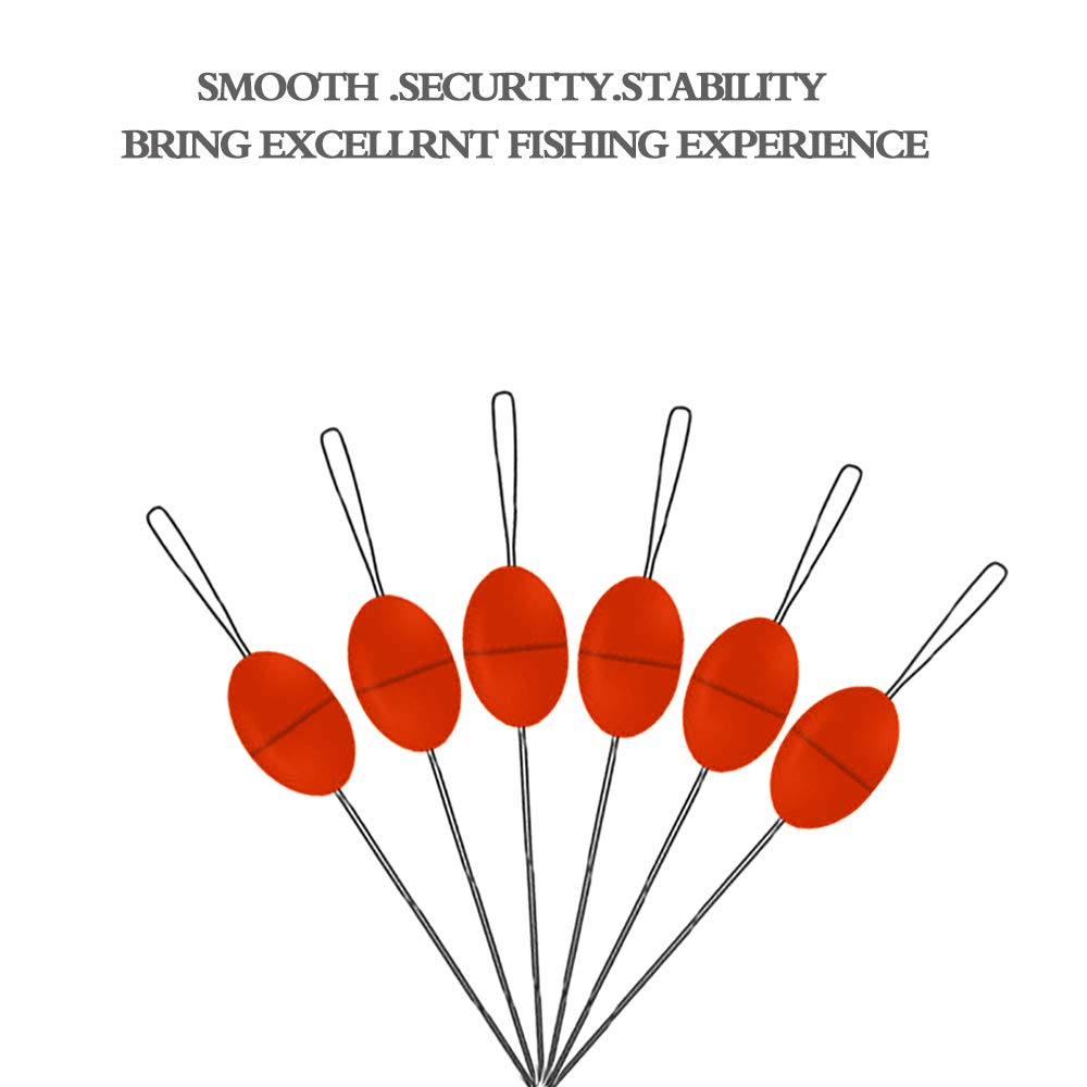 600 Pcs Red Rubber Fishing Bobber Stopper,6 in 1 Float Sinker Stops, Oval Fishing Peg,L M S Float Stop Available…