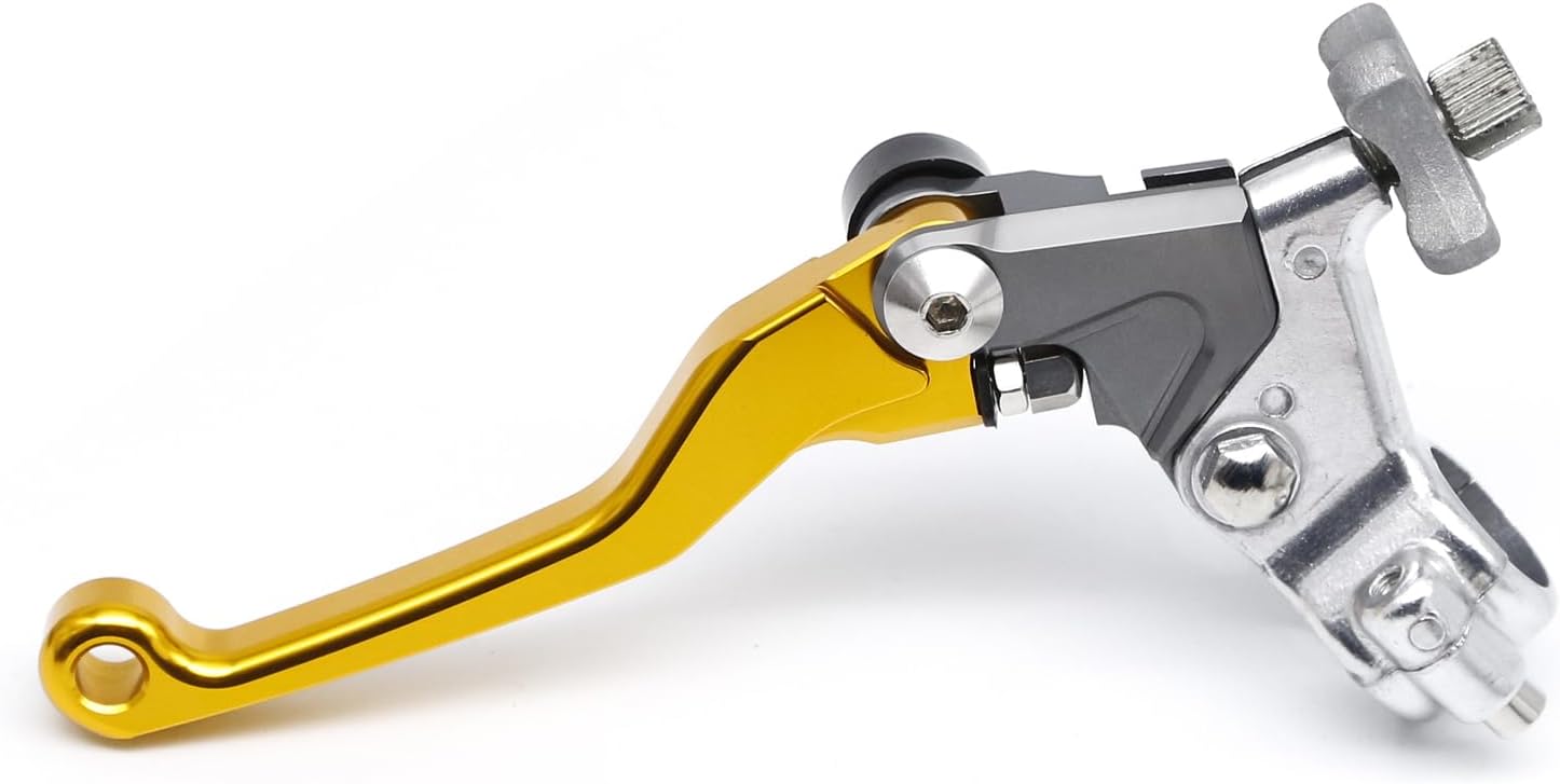 PROCNC Pivot Dirt Bike Brake Clutch Levers for Honda CRF250R 2010-2017 CRF450R 2009-2017 YZ 250 2000-2021 YZ 250F 2001-2021 KX450SR 2022-2023 (Gold)
