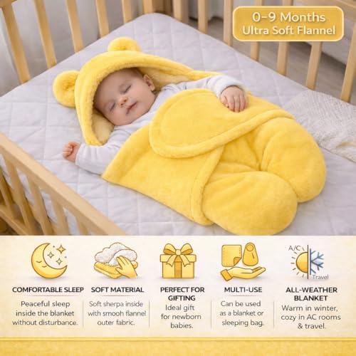 Image of BRANDONN Baby Blanket Newborn Carry Nest | Soft & Breathable Lounger for Newborn | Portable Bedding for Supervised Rest & Travel | Lightweight Infant (0-9 Months)