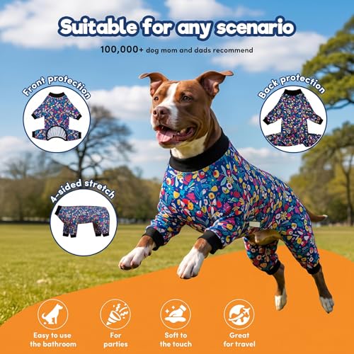 Pyjama grand chien LovinPet couverture complète anti-grattage