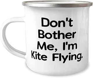 Funny Kite Flying 12oz Camper Mug, Don't Bother Me, I'm Kite Flying, Gifts For Friends, Present From Friends, For Kite Flying, Kites, Kite flying games, Kite flying simulator, Kite festival