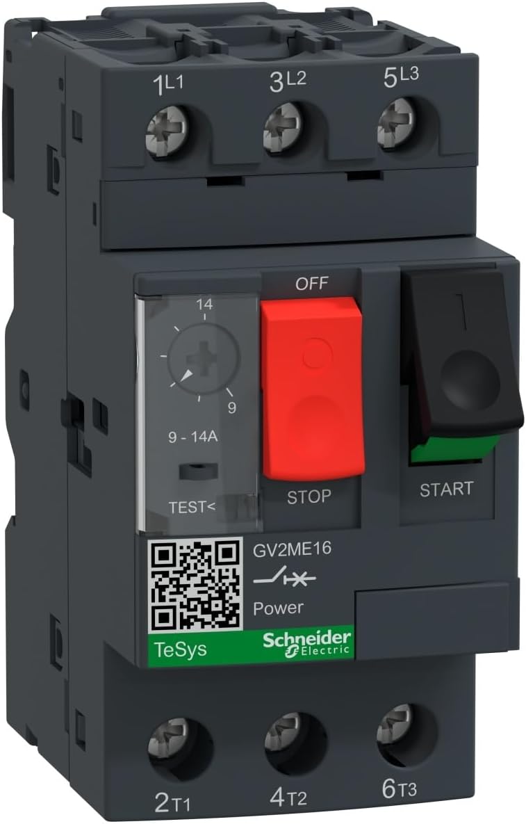 GV2-ME16 | GV2ME16 | SCHNEIDER TESYS GV2-CIRCUIT Breaker-Thermal-Magnetic - 9...14 A - Screw CLAMP TERMINALS