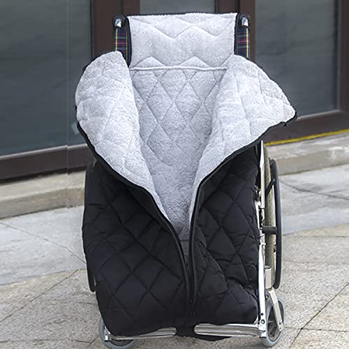 EHVYBDX Manta de forro polar para silla de ruedas, forro polar resistente al viento, acogedora funda para piernas con cremallera para la parte inferior del cuerpo para pacientes y discapacitados