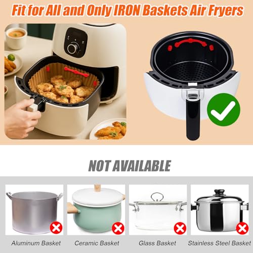 Image of 12PCS Air Fryer Magnets Silicone Buckle for Parchment Paper Liners, High-Temp Resistant Air Fryer Accessories, Prevent Burning, Safely Lock Paper from Heating Element or Covering Food (Red)