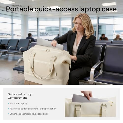 Image of TOPEAST Travel Duffle Bag, Weekender Bags for Women with Shoe Compartment