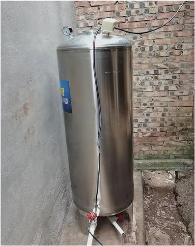 KGBNYSS Tanque de presión de pozo Contenedor Agua para riego de jardines/agrícolas, 60 100 160 200 250 300 litros Tanque de expansión de acero inoxidable, Sistema de vejiga de...