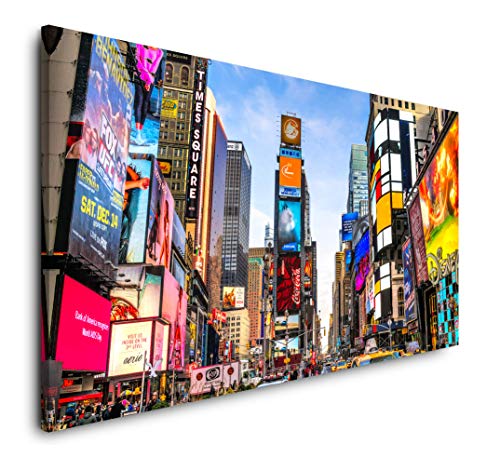 Paysage de New York City - 120 x 60 cm - Impression sur toile panoramique - Format XXL - Décoration murale pour salon et appartement