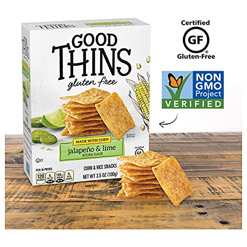 Good Thins Jalapeño & Lime Corn & Rice Snacks Gluten Free Crackers, 3.5 Oz #TOP1