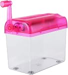 A6 Portable Mini Shredder, Compact Paper Cutter Manual for Office Home Desktop Use (Pink)