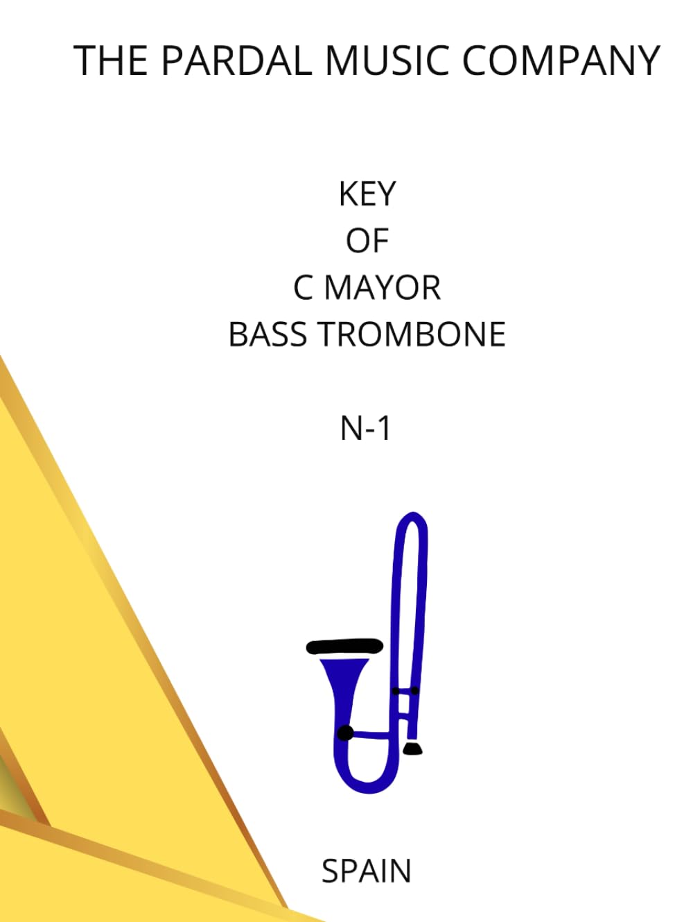 Bass trombone en do clé ut N-1 Spain cuivre instrument musique grave