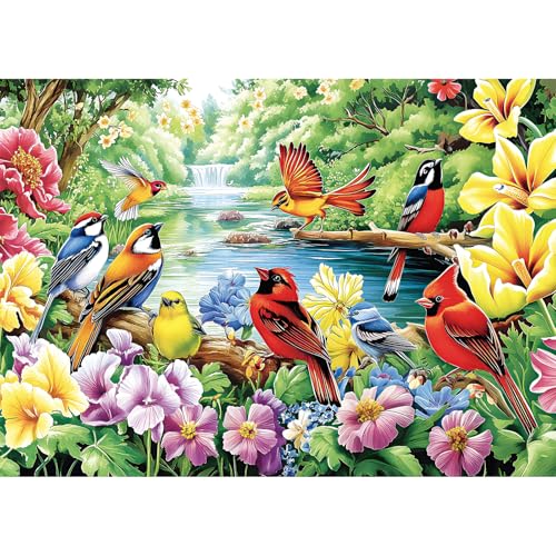1000 Piece Puzzle for Adults – Peaceful River and Bird