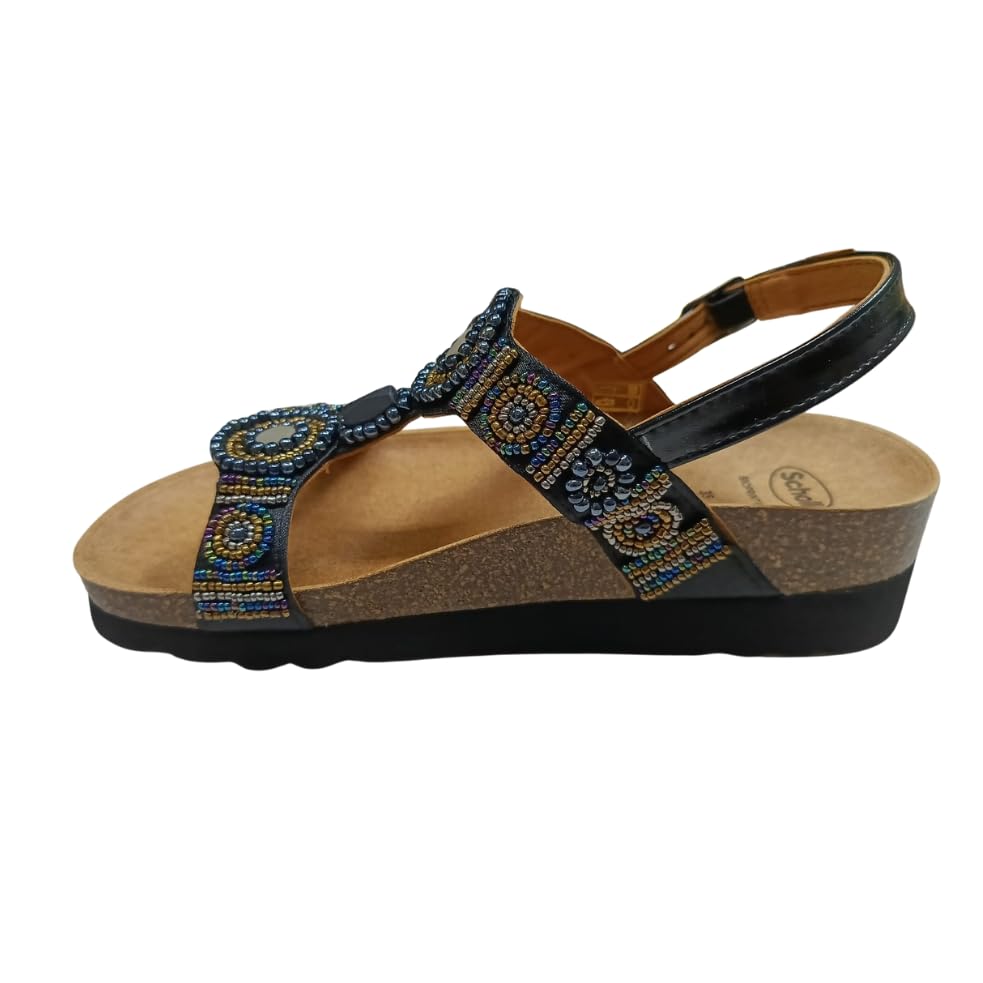 Scholl, bogotà sandalo donna, fascia regolabile, con perline